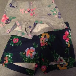 Floral girls old navy comfy shorts